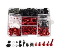 VBNYBA Motocicleta Tornillo Compatible con para EX500R para GTR1400 H2 H2R para KLE500 Kit De Tornillos Y Sujetadores Carenado De Motocicleta, Tornillos Y Tuercas M6 Y M5(Red)