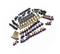 VBNYBA Motocicleta Tornillo Compatible con para ZX1000R para ZX250R 300R 400R para 500R 600R para 650R 195 Piezas De Tornillos Y Pernos para Carenado De Motocicleta.(Burnt Blue)