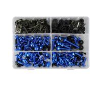 VBNYBA Motocicleta Tornillo Compatible con para ZX6R para ZX7R para ZX9R para ZZR600 Kit De Pernos De Carenado De Motocicleta Tornillos Arandelas Clips 253 Piezas(Blue)