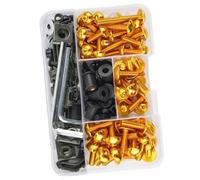 VBNYBA Motocicleta Tornillo Compatible con per Ninja per EX300 per KRT 2016 2017; per EX300A SE 2014 2015; Kit De Tornillos Y Pernos De Carenado para Motocicleta (190 Piezas)(Yellow)