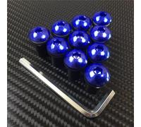 VBNYBA Motocicleta Tornillo Kit De Tornillos Y Tuercas para Parabrisas De Motocicleta CNC, Tornillos De Aluminio para Montaje De Motocicleta, Accesorios para Motocicleta M5 16 Mm 10 Piezas(Blue)