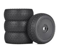 VBNYBA Ruedas Y Neumáticos Compatible con DHK para Hobby 8381-722 8383-001 1:8 RC Control Remoto Todoterreno Modelo De Coche Buggy Neumáticos De Goma Ruedas 114 Mm X 43 Mm Adaptador 17 Mm(Black,4PCS)