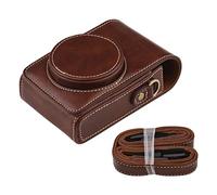 VBPBHFFNMW 3 Colores Bolsa de cámara portátil Bolso de Cuero sintético Correa de Hombro GR2 / GR3RX100 / II/III/IV/V/Vi/VII / ZV1 Apto for Ricoh Apto for Sony Bolso de la cámara(Coffee)