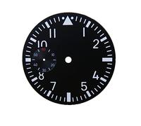 VBPBHFFNMW 38.9mm dial negro luminosos números blancos en forma de devanado de mano 6497 St36 Movimiento de reloj Esfera del reloj