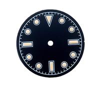 VBPBHFFNMW Accesorios de reloj de dial Literalmente modificado 28.5mm ensamblaje japonés NH35 Movimiento automático luminoso verde blanco naranja. Esfera del reloj(NO logo Orange)