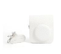 VBPBHFFNMW Bolsa for cámara Polaroid Mini 12 relieve 3D retro, ideal guardar y proteger cámaras digitales, bandolera portátil de regalo bolso para cámara(Wit)