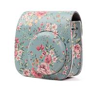 VBPBHFFNMW Bolso de la cámara Flor PU Cuero Cámara instantánea Accesorios Bolso de Hombro Estuche Protector Estuche Protector Bolsa Regalo Apto for Fujifilm Apto for Mini 9 8 Bolso de la cámara(Z)