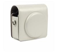 VBPBHFFNMW Camera Bag Retro PU Leather Case Shoulder Strap Bag Portable Protective Bag Fit For FUJIFILM Fit For Square SQ6 Bolso de la cámara(Pearl White)