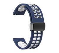 VBPBHFFNMW Correa deportiva for hebilla plegable magnética compatible for Samsung Galaxy 3 45 mm/watch 3 41 mm/active 2 40 mm 44 mm/galaxy Watch 46 mm Frontier Correa de reloj(Navy white,Galaxy 46mm 2