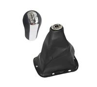 VBPBHFFNMW Perilla de cambio marchas cuero sintético for coche compatible for Toyota Avensis T25 MK2 II (2003 2004 2005 2006 2007 2008 2009) Perilla de cambio(5 speed Chrome)