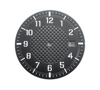 VBPBHFFNMW Reloj de 34 mm Dial Luminoso Luminoso Piloto Fit NH35 NH35A NH36 Reloj de movimiento Esfera del reloj(Noir)