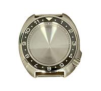 VBPBHFFNMW Reloj de acero inoxidable 41 mm Asamblea NH35 Anillo de acero de vidrio mineral impermeable 5ATM Sombra interior gris caja de reloj, One Size, Agate