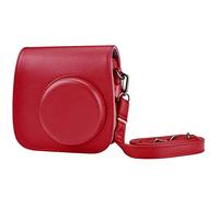 VBPBHFFNMW Retro clásico PU Cámara de Cuero Correa Bolsa de Hombro Cubierta Protectora Cubierta Cubierta de protección for Polaroid Fit For Fujifilm Mini 8 8+ 9 Bolso de la cámara(Rosso)