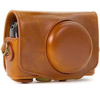 VBPBHFFNMW Retro PU Funda de cáscara de cuero de la cámara de cuero for la correa de la cámara digital Ajuste for el ajuste de Canon for PowerShot SX740 HS SX730 HS SX720 HS bolso de la cámara(Light B