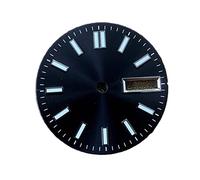 VBPBHFFNMW Ver Dial aséptico 28.5mm Negro Azul Blanco Asamblea Japonesa NH36 Movimiento automático verde luminoso. Esfera del reloj(Noir)