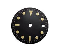 VBPBHFFNMW Ver partes 28.5mm Dial de reloj azul/negro for 2824 2836/2813 Reloj de movimiento Piezas de inserción de cara con ventana de fecha Modificar accesorios Esfera del reloj(Black with calenda
