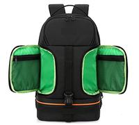 VBPBHFFNMW Video Impermeable Cámara Hombros Mochila W Fit Fit 15.6 Inch Latptop a Prueba de choques Soft Pedded Funda Bolsa de Fotos Bolso de la cámara(Black with Green)