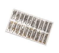 VBPCEFZTLK 1 Box Watch Repair Herramientas de reparación Kits Kits Reloj Tornillos Correa Surtido Tubo Fricción Pin Clasps Correas Pulseras Remache Termina 10mm-28mm kit de herramientas de reparación
