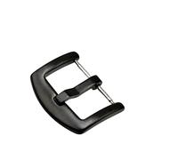 VBPCEFZTLK 16 18 20 22 24 26mm hebilla de correa de reloj de Metal hebilla hidráulica plata negro colorido accesorios de cierre de acero inoxidable Hebilla de mesa(Black-20mm)