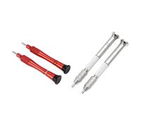 VBPCEFZTLK 2 pares 4 puntas 5 puntas de 2,75 mm cuchillas precisión compatibles for Rm Destornillador, Rojo y Plata kit de herramientas de reparación