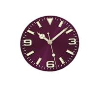 VBPCEFZTLK 28.5mm Reloj Dial + Manos Verde Luminoso Sun Pattern Modificado 369 Nail Men's Reloj Faces Accesorio Fit NH35 / NH36 / 4R / 7S Movimiento Esfera del reloj(B3)