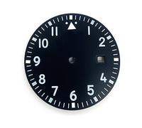 VBPCEFZTLK 33.5mm azul/blanco/negro/dial Compatible for MIYOTA8215 / 8200/2836/2813/2824 Movimiento mecánico automático de los hombres Esfera del reloj(Noir)
