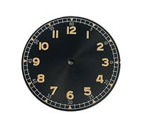 VBPCEFZTLK 33.5mm reloj reloj de relojes luminoso verde accesorios de reemplazo de relojes for caras for NH35 / NH36 / 7S / 4R Movimiento Esfera del reloj(Black orange)