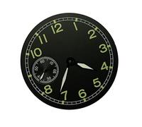 VBPCEFZTLK 38.9mm dial negro luminosos números verdes + reloj manos en forma de devanado de mano 6497 St36 Movimiento de reloj Esfera del reloj(No 1)