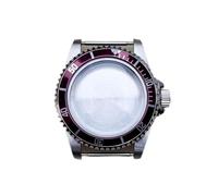 VBPCEFZTLK 39. 5 mm Caja de reloj de acero inoxidable Espejo acrílico para NH35 NH36 Movimiento mecánico Caja de reloj(Rosso)