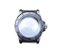 VBPCEFZTLK 39. 5 mm Caja de reloj de acero inoxidable Espejo acrílico para NH35 NH36 Movimiento mecánico Reloj de pulsera (Silver)