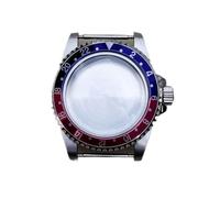 VBPCEFZTLK 39. 5 mm Caja de reloj de acero inoxidable Espejo acrílico para NH35 NH36 Movimiento mecánico Movimiento Movimiento(Red Blue)