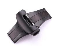 VBPCEFZTLK Accesorios de hebilla de reloj dorado negro 22mm 20mm aptos for Panerai Acero inoxidable doble botón cierre de mariposa hebilla plateada Hebilla de mesa(Black 20mm no logo)