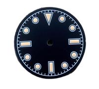 VBPCEFZTLK Accesorios de reloj de dial Literalmente modificado 28.5mm montaje NH35 Movimiento automático luminoso verde blanco naranja. kit de herramientas de reparación(NO logo Orange)
