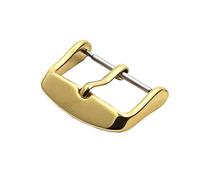 VBPCEFZTLK Accesorios for relojes, hebilla de cierre de plata, pulsera de acero inoxidable, oro negro, herramienta de reparación de relojes, 16mm, 18mm, 20mm, 22mm Hebilla de mesa(Gold 18mm)