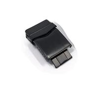 VBPCEFZTLK Acero inoxidable sólido seguro doble botón plegable reloj hebilla mariposa cierre desplegable for correa de reloj negro plata 18/22mm Hebilla de mesa(22mm black)