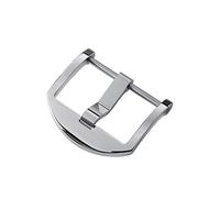 VBPCEFZTLK Ajuste for correa de reloj San Martin hebilla 20mm 316L correa de reloj de acero inoxidable bronce plateado pulido piezas de reloj accesorios de cierre Hebilla de mesa(Silver Polished)
