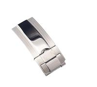 VBPCEFZTLK Ajuste for Rolex 16MM 18MM correa de reloj de acero inoxidable hebilla correa accesorios hebilla sin logotipo correas de reloj de Metal cepillado Hebilla de mesa(18mm Luster logo)