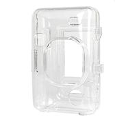 VBPCEFZTLK Bolsa de cámara de película instantánea híbrida PU Caja negra de cuero negro Blanco Caja de transporte Bolsa de hombro Ajuste for Fujifilm Instax Mini Liplay bolso de la cámara(Clear Plasti