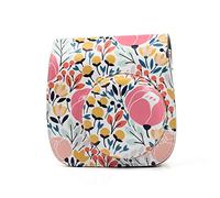 VBPCEFZTLK Bolso de la cámara Flor PU Cuero Cámara instantánea Accesorios Bolso de Hombro Estuche Protector Estuche Protector Bolsa Regalo Apto for Fujifilm Apto for Mini 9 8 Bolso de la cámara(B)