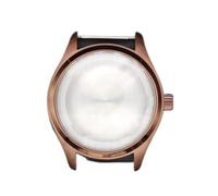 VBPCEFZTLK Caja de reloj de 40 mm para hombre, compatible con Seiko Nh35 Nh36, movimiento de esfera de acero inoxidable cepillado y pulido, resistente al agua hasta 100 m (caqui)