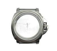 VBPCEFZTLK Caja de reloj de 44 mm, carcasa plateada cepillada 316L para 6649/6498 movimiento de la cubierta trasera perspectiva 44-2 caja de reloj