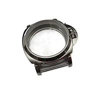 VBPCEFZTLK Caja de reloj de 44 mm compatible con Eta6497/6498 para ST36, movimiento de reloj de acero inoxidable, carcasa plateada