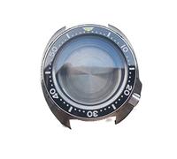 VBPCEFZTLK Caja de reloj de acero inoxidable cepillado con cristal de zafiro, bisel de cerámica, 20 bares, impermeable, ajuste NH35/36A, caja de reloj de movimiento automático
