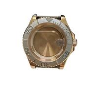 VBPCEFZTLK Caja de reloj de acero inoxidable de 40 mm compatible con Mingzhu 2813 con movimiento mecánico automático para accesorios de reloj 8215 8200 821A (anillo de acero plateado)