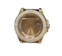 VBPCEFZTLK Caja de reloj de acero inoxidable de 40 mm compatible con Mingzhu 2813 con movimiento mecánico automático para 8215 8200 821A accesorios de reloj (cerámica blanca convexa)