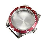 VBPCEFZTLK Caja de reloj plateada de acero inoxidable de 41 mm Nh35 Nh36 compatible con 4R35 4R36 7S26 NH36 NH35 Movimiento compatible con Seiko caja de cristal de zafiro (D)