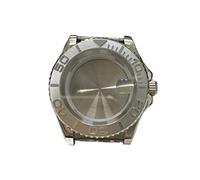 VBPCEFZTLK Caja de repuesto de acero inoxidable de 40 mm compatible con Miyota 8215 8200 821A, movimiento mecánico automático compatible con Mingzhu 2813 (acero plateado convexo)