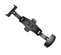 VBPCEFZTLK Cierre de despliegue Doble empuje Automático Hebilla de mariposa Botón de presión Cierre de reloj plegable 18 mm 20 mm 22 mm 24 mm Hebilla de mesa(18mm black)