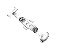 VBPCEFZTLK Cierre de despliegue Doble empuje Automático Hebilla de mariposa Botón de presión Cierre de reloj plegable 18 mm 20 mm 22 mm 24 mm Hebilla de mesa(20mm silver)