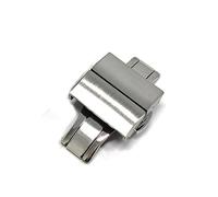 VBPCEFZTLK Cierre de hebilla de despliegue de acero inoxidable 316L Hebilla trasera de tortuga Hebilla de mariposa Cierre de acero 18 mm 20 mm 22 mm Tamaño Hebilla de mesa(Silver-20mm)